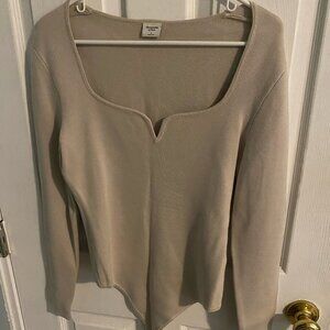 Abercrombie sweetheart neckline sweater bodysuit